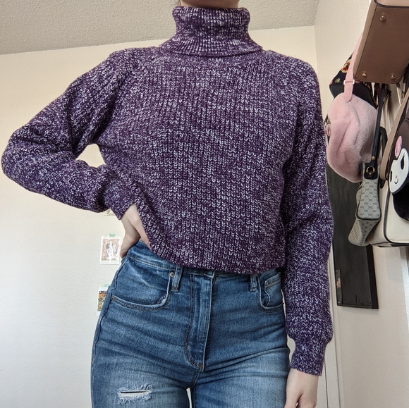 Purple Turtleneck Sweater - Picture 1 of 4